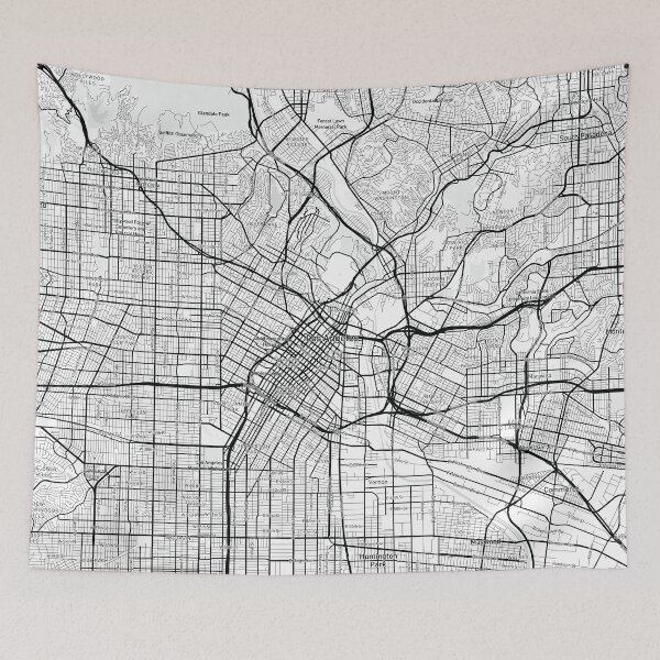 Item preview, Los Angeles, California, USA Map (Theme 1) designed and sold by Mapnify.
