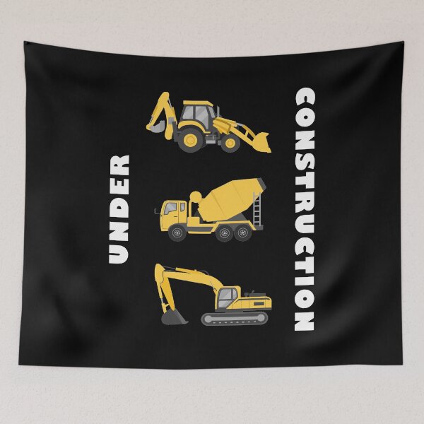 Item preview, Excavator backhoe loader cement mixer construction site construction vehicles gift designed and sold by leofel.
