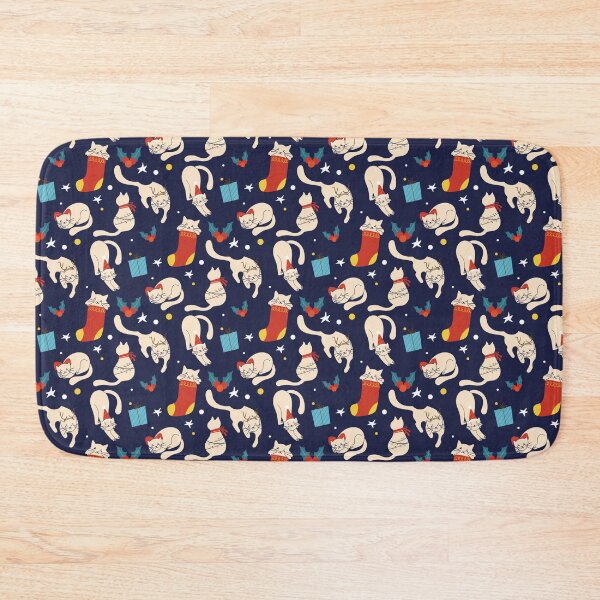 Item preview, Christmas Cat Pattern designed and sold by Creativenetic.