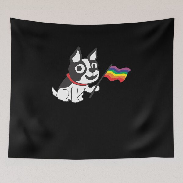 Item preview, Gay Pride Flag Boston Terrier Owner Graphic Rainbow Flag designed and sold by Manisma Road.