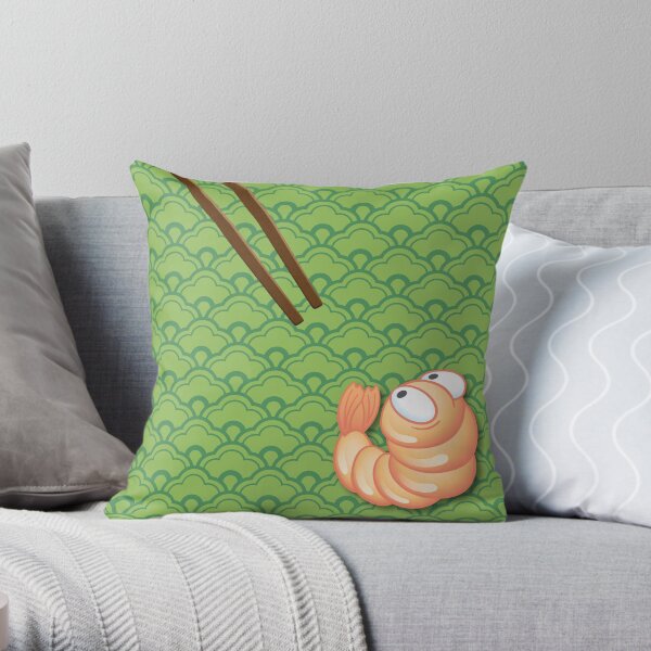 Startled Shrimp Throw Pillow