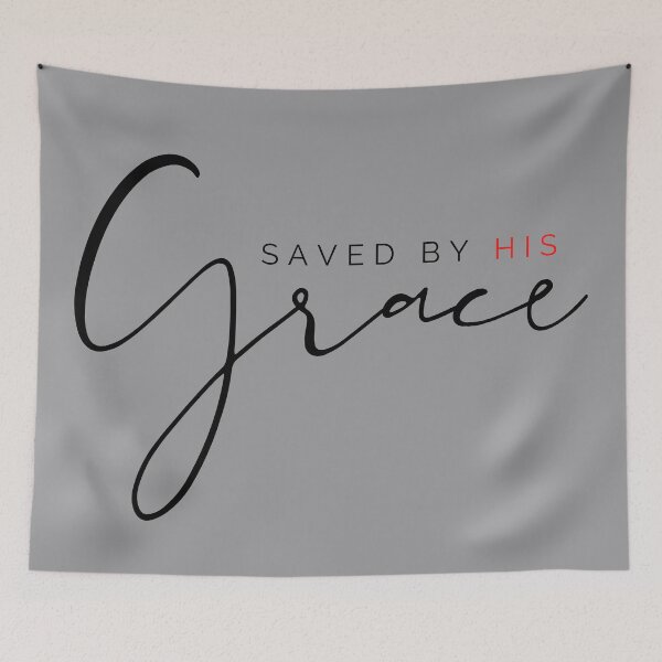 Item preview, Saved By His Grace | Christian Inspirational Sayings designed and sold by ISayHeaven.