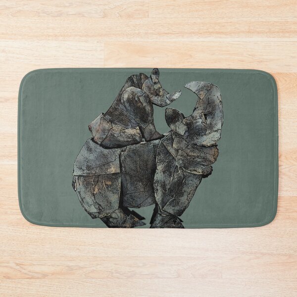 Item preview, Proud Rhino with cub on her back designed and sold by Ruud van Koningsbrugge.