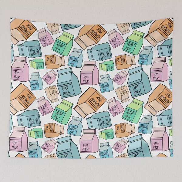 Item preview, Vegan Milk Veganuary 2021 Seamless Pattern Pack designed and sold by Sunny Collections.