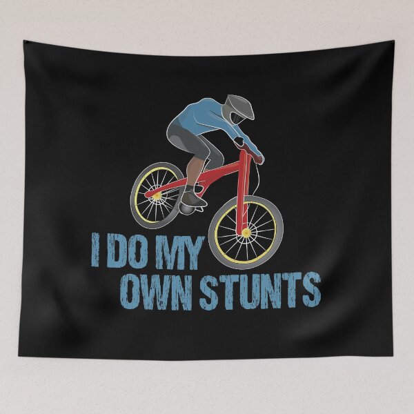 Item preview, I Do My Own Stunts Downhill Bike Vintage designed and sold by TheInkElephant.