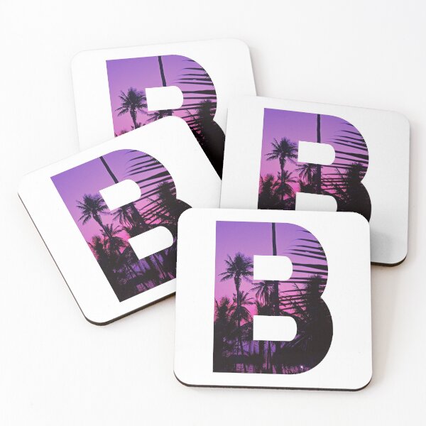 Item preview, B letter, Purple sunset designed and sold by stickmeok.