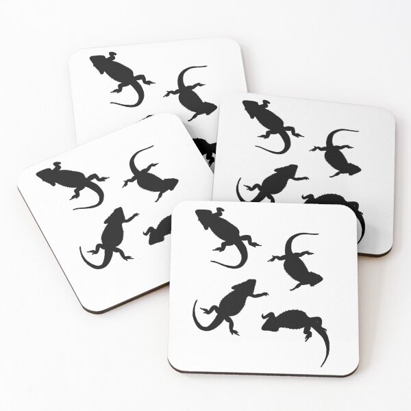 Item preview, Bearded Dragon 4 Swim Silhouettes designed and sold by PrileyRileyArt.