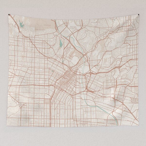 Item preview, Los Angeles, California, USA Map (Theme 2) designed and sold by Mapnify.
