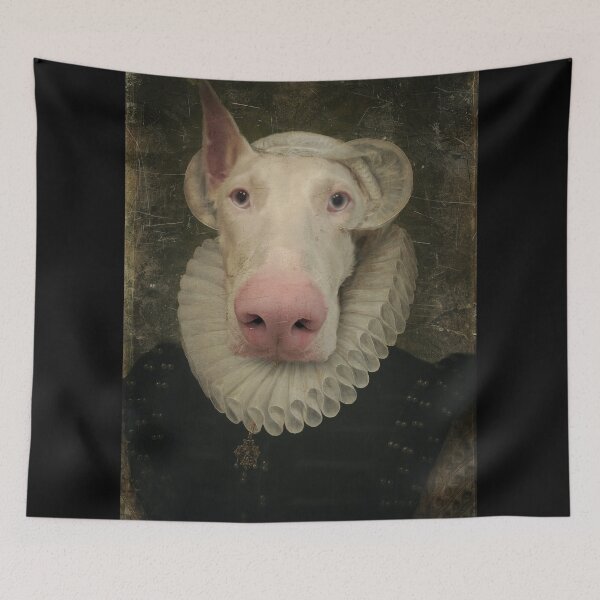 Item preview, Custom Antique Portrait of Dobermann Pinscher Snowthedobie designed and sold by PimpMyPet.