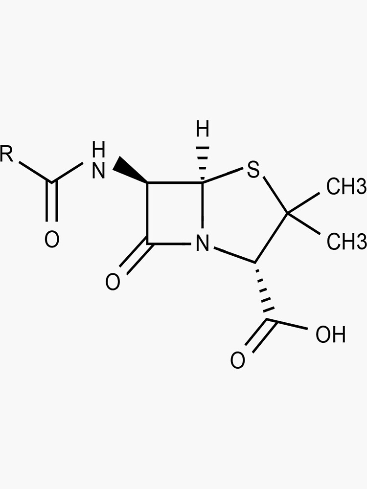 "Penicillin formula" Sticker by karlmunkh1 | Redbubble