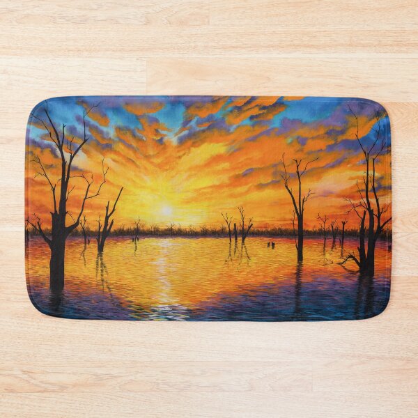 Item preview, Sunset over Lake Victoria acrylic painting designed and sold by Debra Dickson.