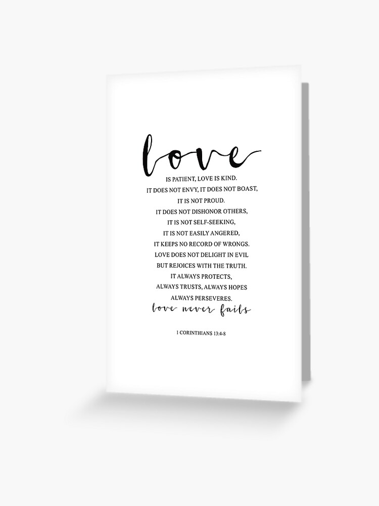 Scripture Walls Love Never Fails 1 Corinthians 13:4-8 Bible Verse Canv -  Express Your Love Gifts