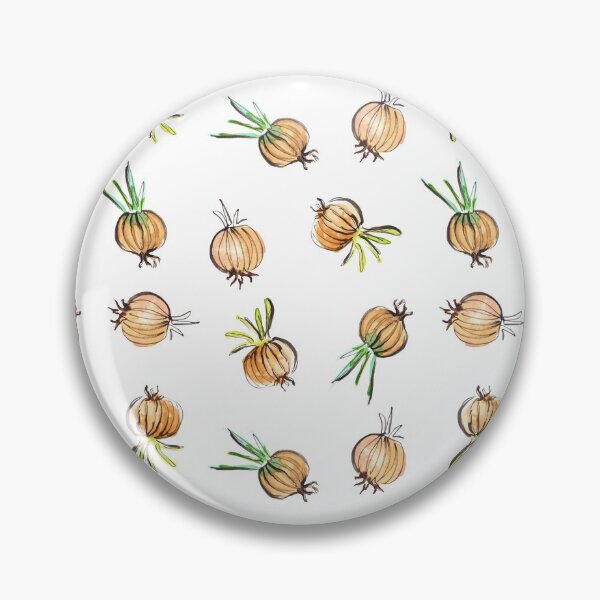 Item preview, Seamless pattern for fabric and paper printing with sketch watercolor illustrations of onions. designed and sold by linagaiaart.