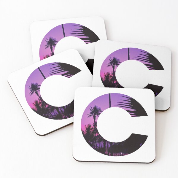 Item preview, C letter, Palm Trees  designed and sold by stickmeok.