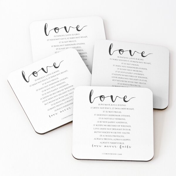 Item preview, Love Is Patient, Love Is Kind, 1 Corinthians 13:4-8. Bible Verse, Wedding Decor, Anniversary Gift designed and sold by aenaonartwork.
