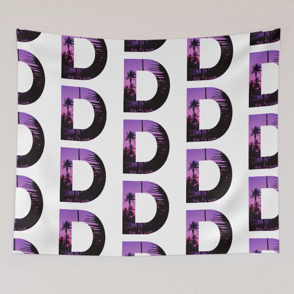 Item preview, D letter, Purple sunset designed and sold by stickmeok.