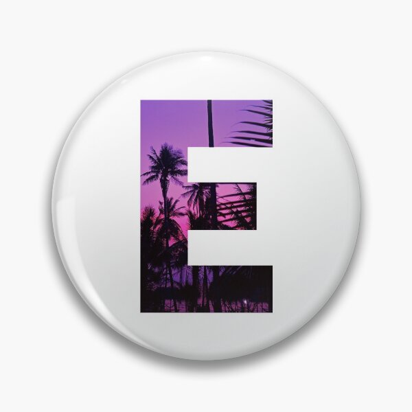 Item preview, E letter, Palm Trees  designed and sold by stickmeok.