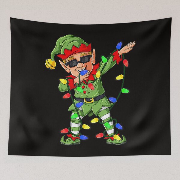 Item preview, Dabbing Elf Claus Christmas Tree Lights Dab Xmas designed and sold by KendraHenke.