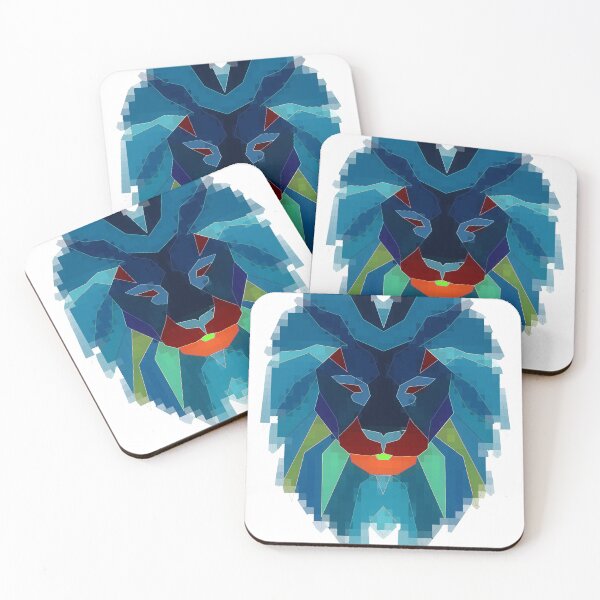 Item preview, lion polygonal dark designed and sold by frankuffmann.