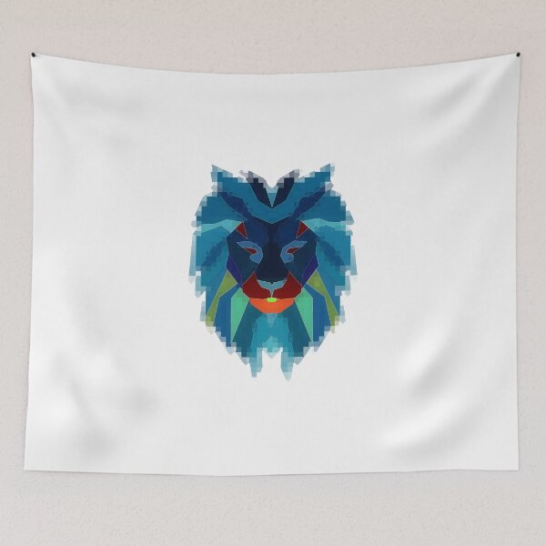 Item preview, lion polygonal dark designed and sold by frankuffmann.