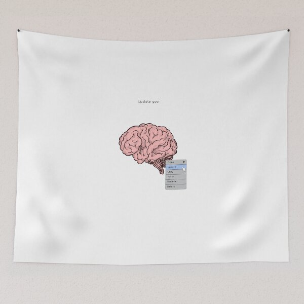 Item preview, Update your Brain Funny illustration Gift designed and sold by KO-Design.