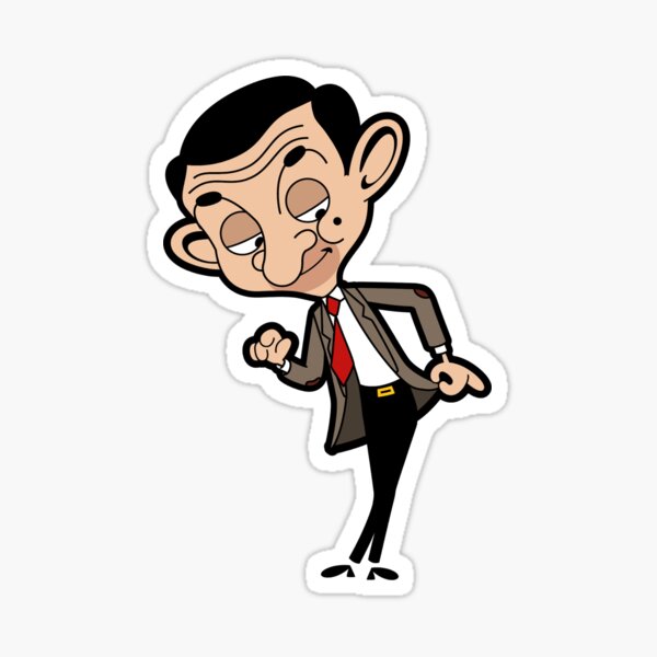 Mr Bean Cartoon Sticker By Nikosme Redbubble