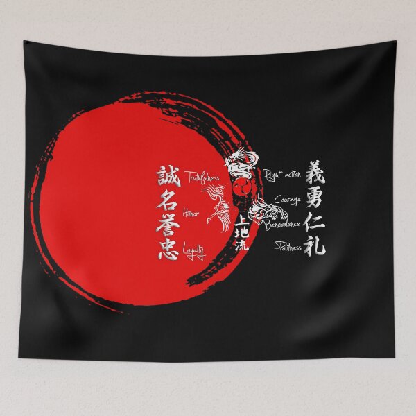 Item preview, Uechi Ryu Karate Bushido Values designed and sold by Zanshin-Art.