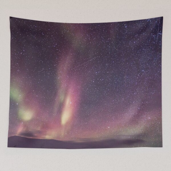 Item preview, Australia southern lights, purple and violet, night sky beautiful winter landscape scenery bestseller tapestry designed and sold by August-E.