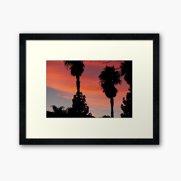 desert sunset - socal desert Framed Art Print