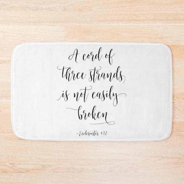 Item preview, A Cord Of Three Strands Is Not Easily Broken, Ecclesiastes 4:12. Bible Verse, Wedding Decor designed and sold by aenaonartwork.