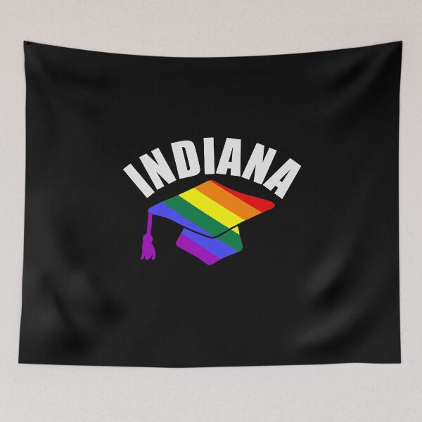 Item preview, Indiana Pride Graduation Cap designed and sold by ToniaKroeger.