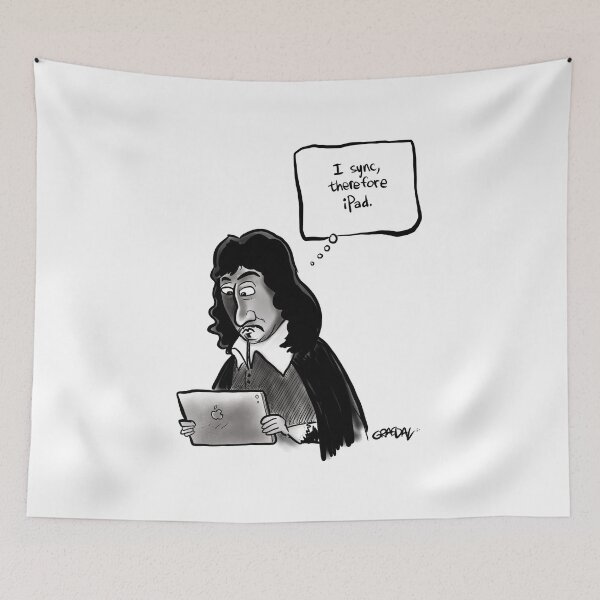 Item preview, Rene Descartes en un iPad designed and sold by Grasdal.