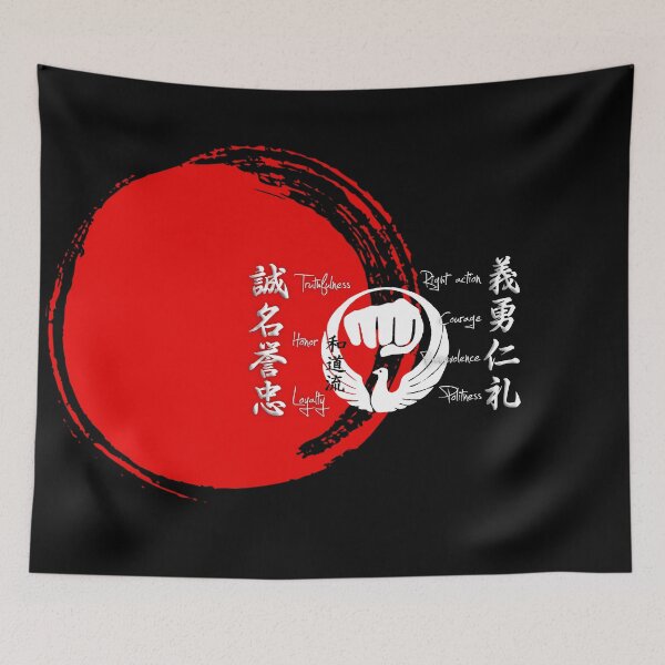 Item preview, Wado Ryu Karate Bushido Values Edit designed and sold by Zanshin-Art.