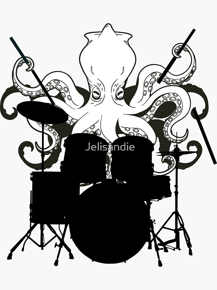 Octopus Drummer Music Lover Graphic T-Shirt Gift Idea Mm Octopus Drummer Music Lover Graphic T-Shirt Gift Idea Mm