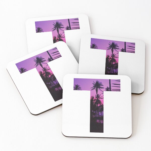 Item preview, T letter, Purple sunset T designed and sold by stickmeok.