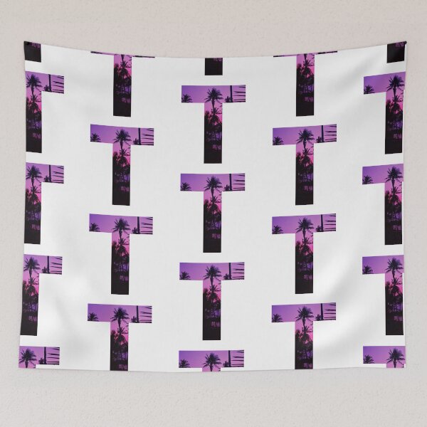 Item preview, T letter, Purple sunset T designed and sold by stickmeok.
