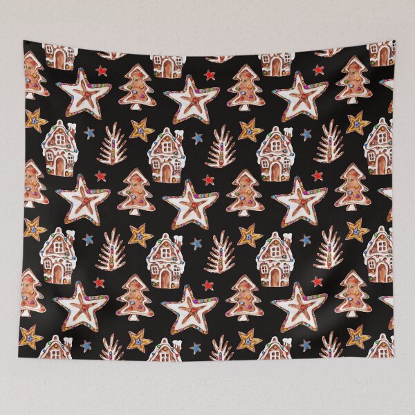 Item preview, Christmas patterns with gingerbread designed and sold by Openspace2020.