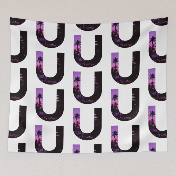 Item preview, U letter, Purple sunset U designed and sold by stickmeok.