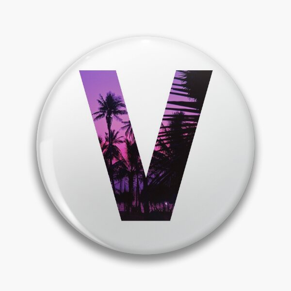 Item preview, V letter, Purple sunset designed and sold by stickmeok.