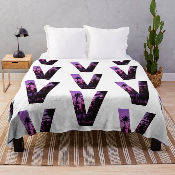 Item preview, V letter, Purple sunset designed and sold by stickmeok.