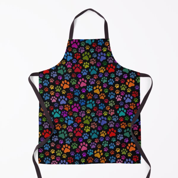 Item preview, Multicoloured Cat Paws on Dark blue designed and sold by AxeLeon Patterns.
