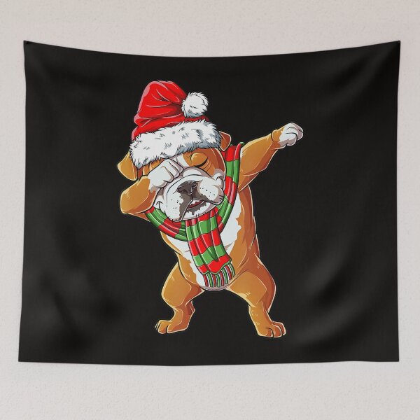 Item preview, Dabbing English Bulldog Santa Christmas designed and sold by KendraHenke.