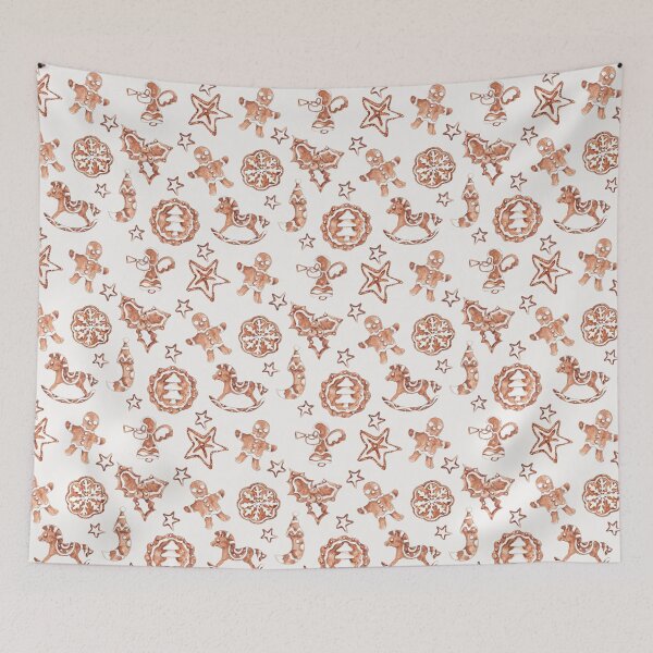 Item preview, Christmas Patterns With Gingerbread designed and sold by Openspace2020.