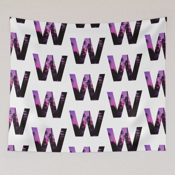 Item preview, W letter, Purple sunset designed and sold by stickmeok.