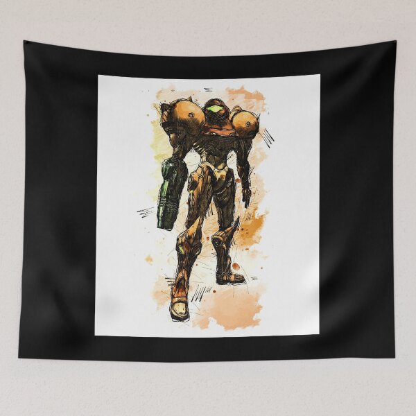 Item preview, Metroid - Samus Aran - Prime Hunter - Watercolor Sketch designed and sold by Visionyst.