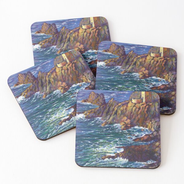 Item preview, Botallack Cornish tin mine painting designed and sold by Marion Yeo.