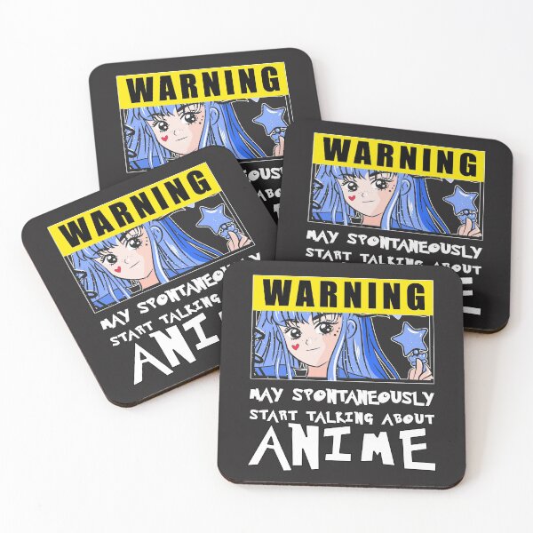 Item preview, Warning May Spontaneously Start Talking About Anime designed and sold by Feline Rockstars.