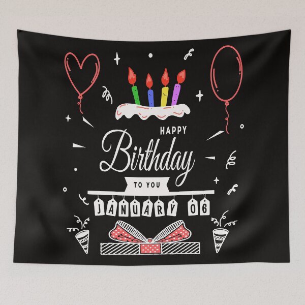 Item preview, happy birthday January 06 st designed and sold by virilamissa.