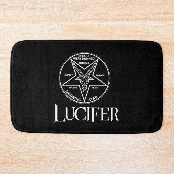 Artikelvorschau, Lucifer Mornigstar Pfingstmünze Weiß auf Schwarz Design - The Devil Side entworfen und verkauft von blackwolfpixels.