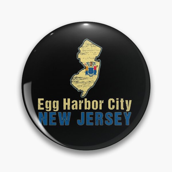 Item preview, Egg Harbor City New Jersey State Distressed Flag Outline designed and sold by ha10378.
